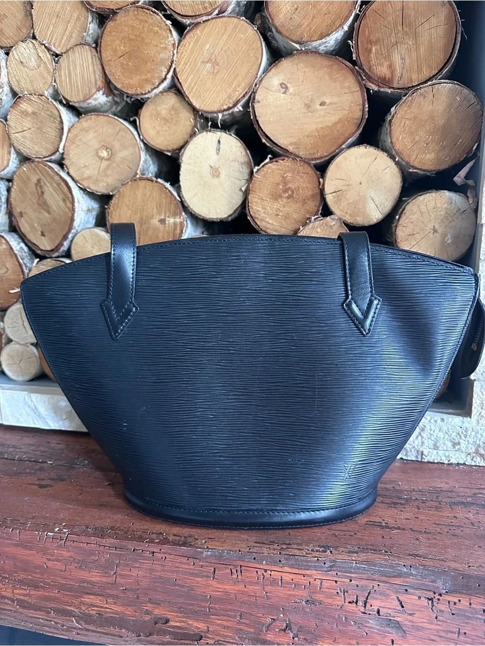Louis Vuitton Saint Jacques PM Black Epi Leather Tote Bag Made in France